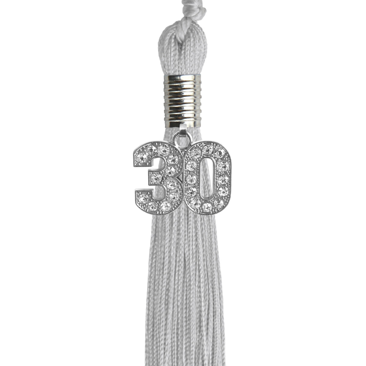 Silver Graduation Tassel with Silver Bling Charm 2030