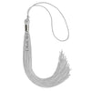 Silver Graduation Tassel with Silver Stacked Date Drop by Wholesale Grad Supply