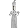 Silver Graduation Tassel with Silver Date Drop by Wholesale Grad Supply