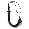 Black/Hunter Green/Silver Graduation Tassel with Black Date Drop by Wholesale Grad Supply