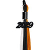 Black/Orange/White Graduation Tassel with Black Date Drop by Wholesale Grad Supply