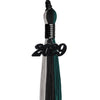 Black/Teal/Grey Graduation Tassel with Black Date Drop by Wholesale Grad Supply