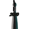 Black/Teal/Grey Graduation Tassel with Black Date Drop by Wholesale Grad Supply