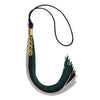 Black/Teal/Grey Graduation Tassel with Gold Stacked Date Drop by Wholesale Grad Supply