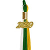 Green/Gold/White Graduation Tassel with Gold Date Drop by Wholesale Grad Supply