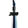 Navy Blue/Light Blue/White Graduation Tassel with Black Date Drop by Wholesale Grad Supply