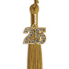 Antique Gold Graduation Tassel with Gold Bling Charm by Wholesale Grad Supply
