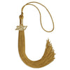 Antique Gold Graduation Tassel with Gold Bling Charm by Wholesale Grad Supply