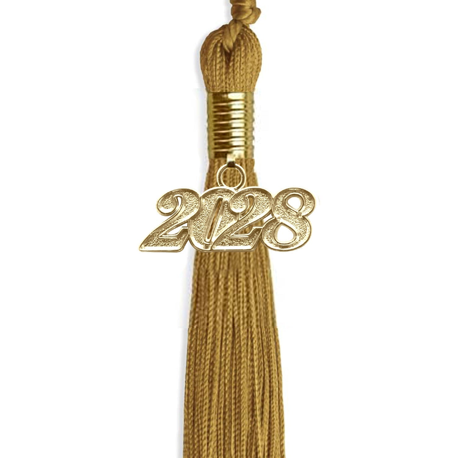 Antique Gold Graduation Tassel with Gold Bling Charm by Wholesale Grad Supply