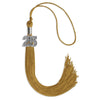 Antique Gold Graduation Tassel with Silver Bling Charm by Wholesale Grad Supply