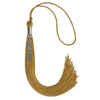 Antique Gold Graduation Tassel with Silver Stacked Date Drop by Wholesale Grad Supply