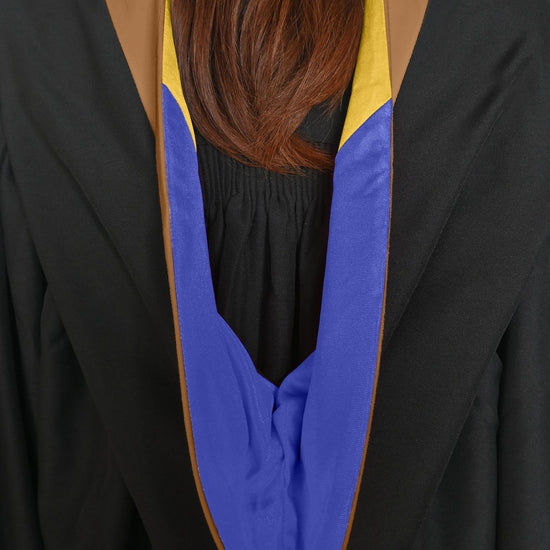 Bachelors Hood For Business, Accounting, Commerce, Industrial, Labor Relations - Drab/Royal Blue/Gold by Wholesale Grad Supply