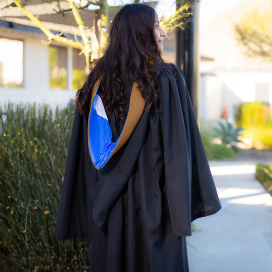 Bachelors Hood For Business, Accounting, Commerce, Industrial, Labor Relations - Drab/Royal Blue/White by Wholesale Grad Supply