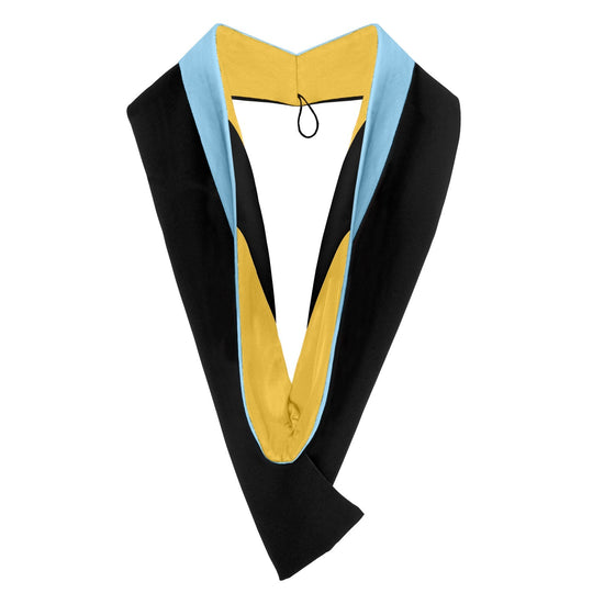 Bachelors Hood For Education, Counseling & Guidance, Arts in Education - Light Blue/Gold/Black by Wholesale Grad Supply