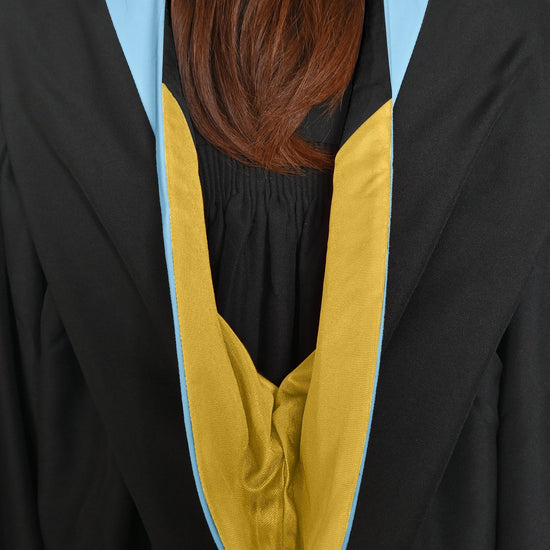 Bachelors Hood For Education, Counseling & Guidance, Arts in Education - Light Blue/Gold/Black by Wholesale Grad Supply