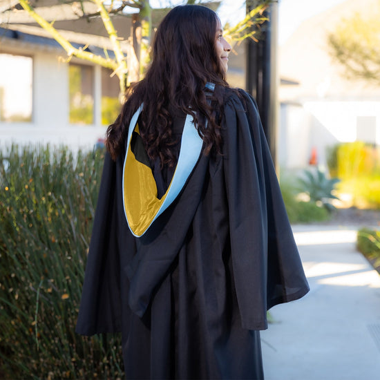 Bachelors Hood For Education, Counseling & Guidance, Arts in Education - Light Blue/Gold/Black by Wholesale Grad Supply