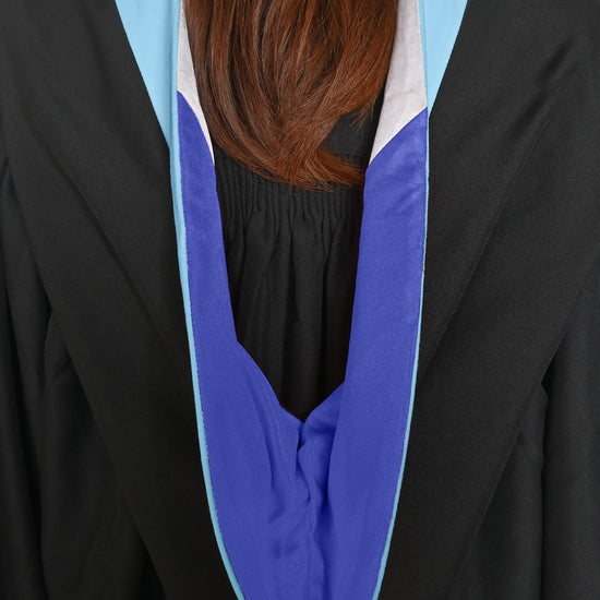 Bachelors Hood For Education, Counseling & Guidance, Arts in Education - Light Blue/Royal Blue/White by Wholesale Grad Supply