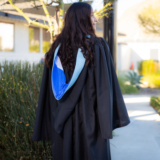 Bachelors Hood For Education, Counseling & Guidance, Arts in Education - Light Blue/Royal Blue/White by Wholesale Grad Supply