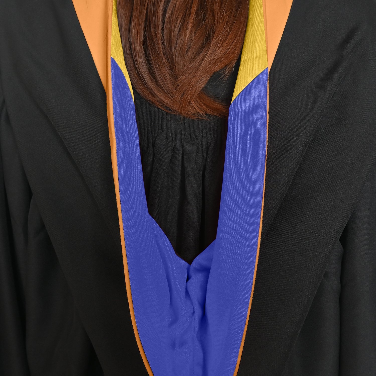 Bachelors Hood For Engineering, Civil Engineering - Orange/Royal Blue/Gold by Wholesale Grad Supply