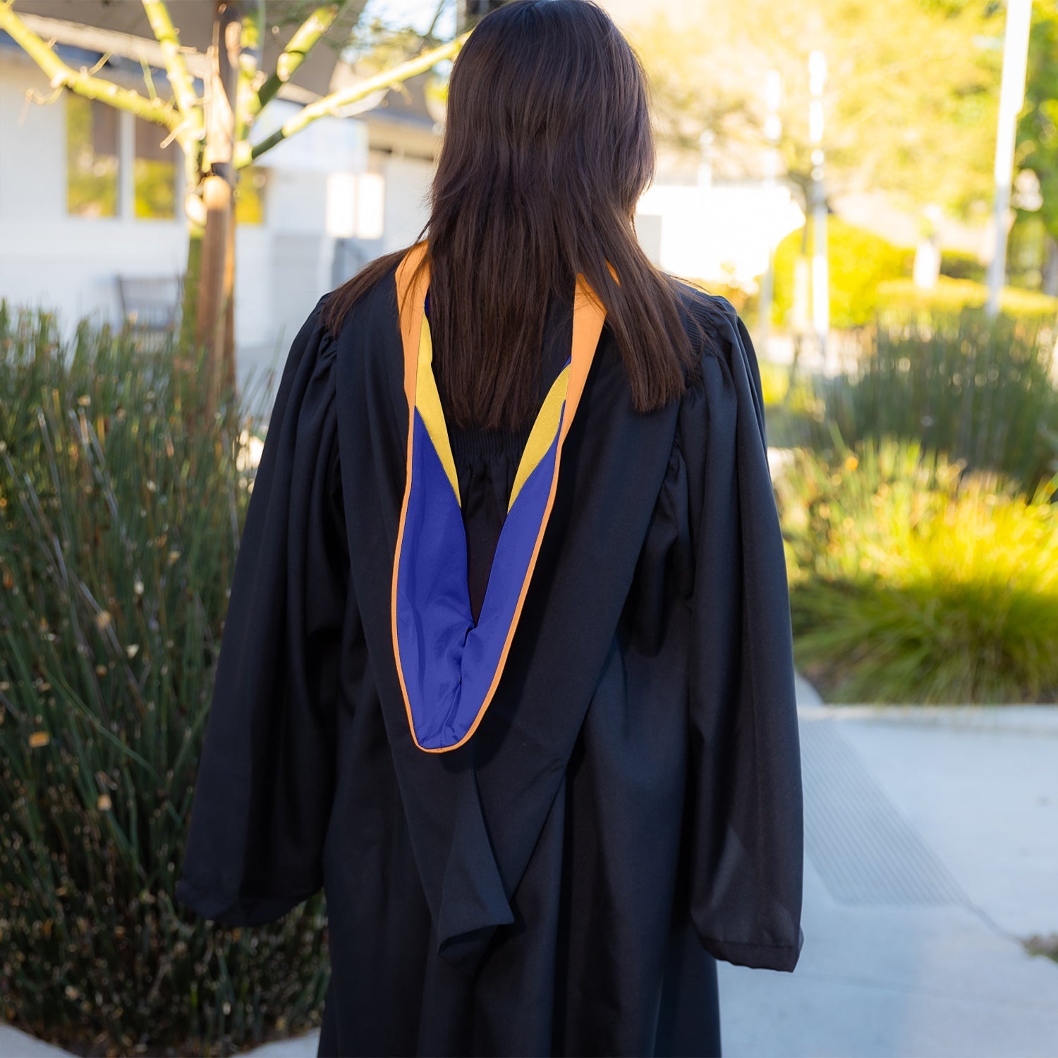 Bachelors Hood For Engineering, Civil Engineering - Orange/Royal Blue/Gold by Wholesale Grad Supply