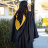 Bachelors Hood For Science, Mathematics, Political Science - Gold/Gold/Black by Wholesale Grad Supply