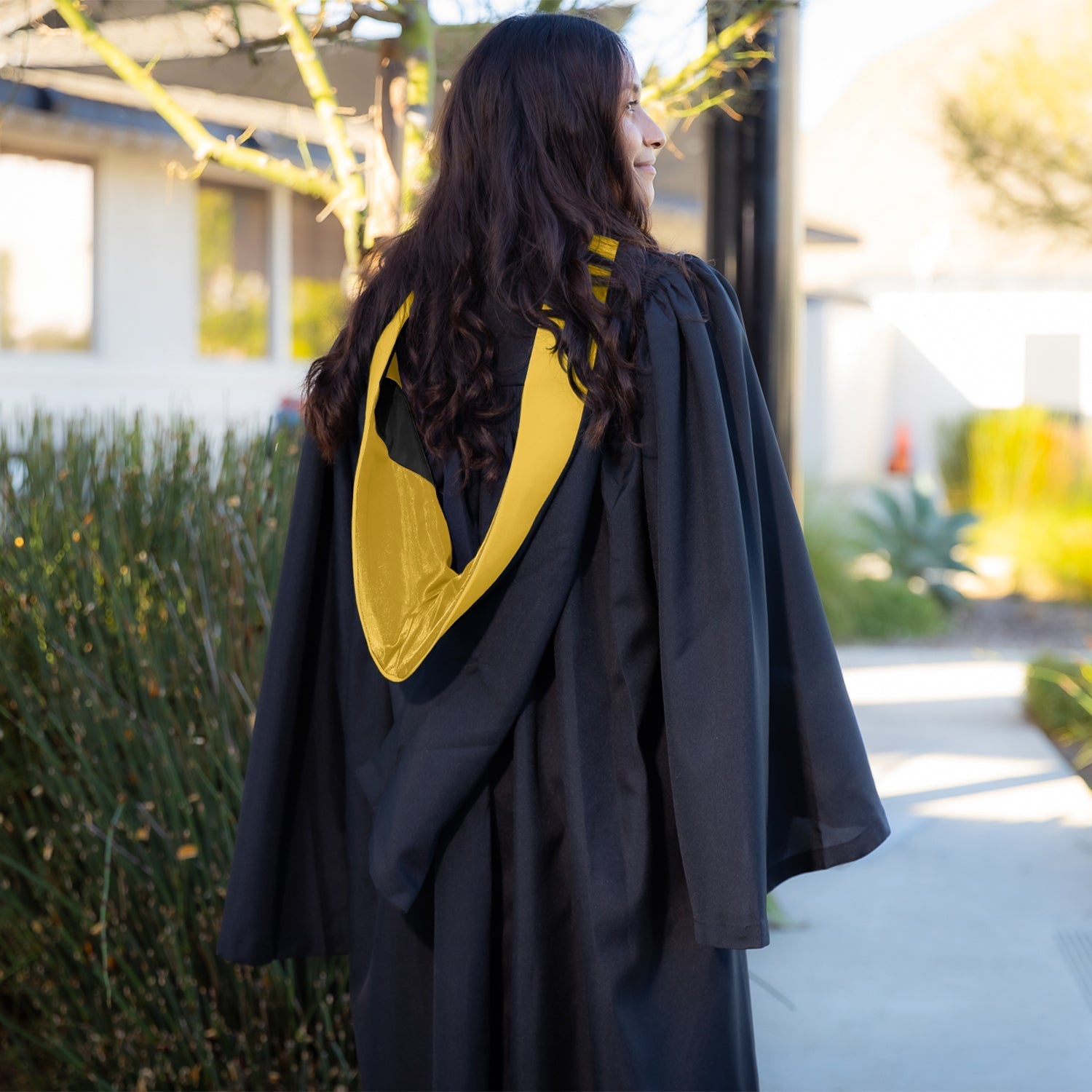 Bachelors Hood For Science, Mathematics, Political Science - Gold/Gold/Black by Wholesale Grad Supply