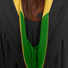 Bachelors Hood For Science, Mathematics, Political Science - Gold/Green/Gold by Wholesale Grad Supply