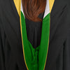 Bachelors Hood For Science, Mathematics, Political Science - Gold/Green/White by Wholesale Grad Supply