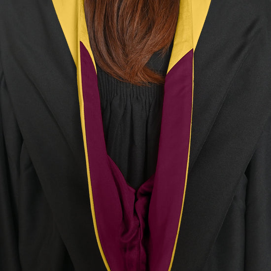 Bachelors Hood For Science, Mathematics, Political Science - Gold/Maroon/Gold by Wholesale Grad Supply