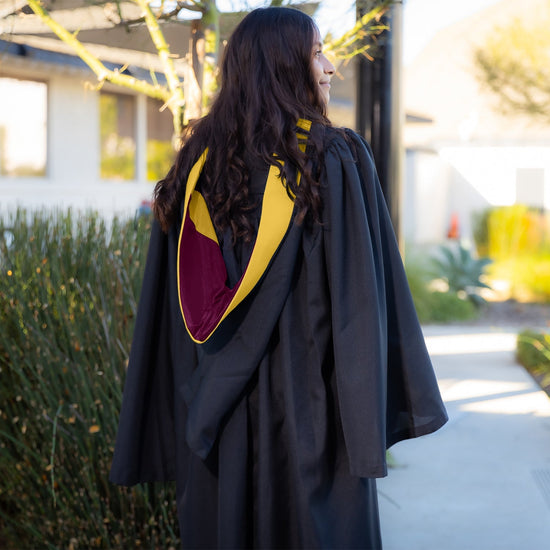 Bachelors Hood For Science, Mathematics, Political Science - Gold/Maroon/Gold by Wholesale Grad Supply