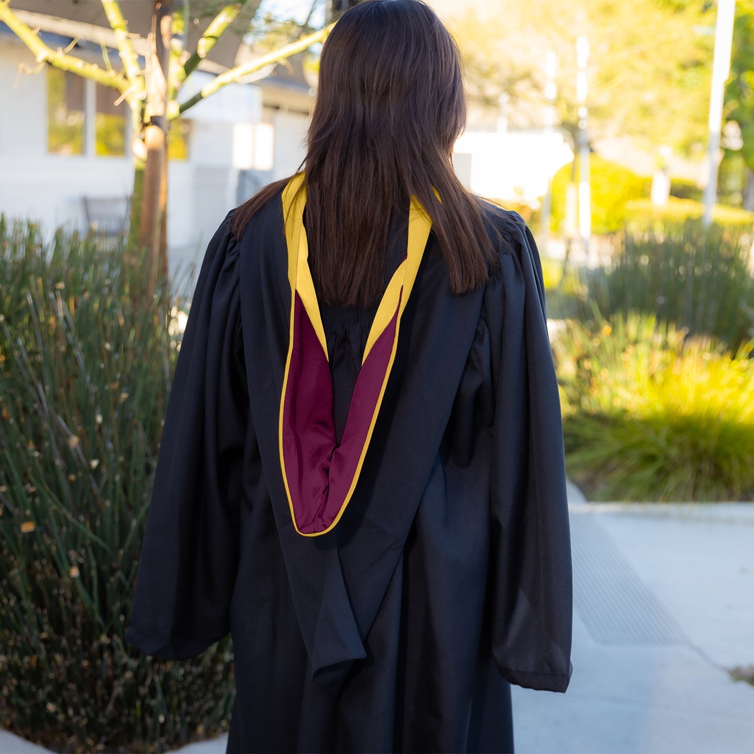 Bachelors Hood For Science, Mathematics, Political Science - Gold/Maroon/Gold by Wholesale Grad Supply