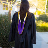 Bachelors Hood For Science, Mathematics, Political Science - Gold/Purple/White by Wholesale Grad Supply