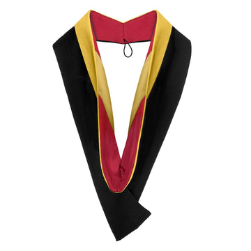 Bachelors Hood For Science, Mathematics, Political Science - Gold/Red/Antique Gold by Wholesale Grad Supply