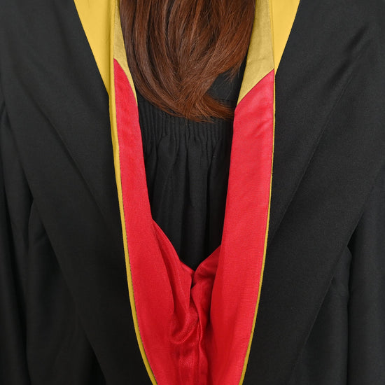 Bachelors Hood For Science, Mathematics, Political Science - Gold/Red/Antique Gold by Wholesale Grad Supply