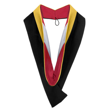 Bachelors Hood For Science, Mathematics, Political Science - Gold/Red/Silver by Wholesale Grad Supply