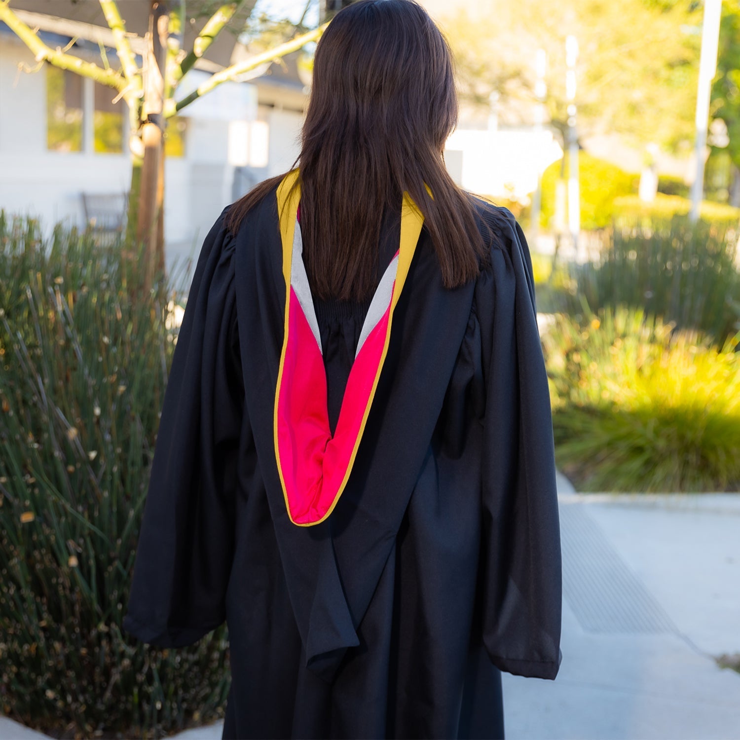 Bachelors Hood For Science, Mathematics, Political Science - Gold/Red/Silver by Wholesale Grad Supply