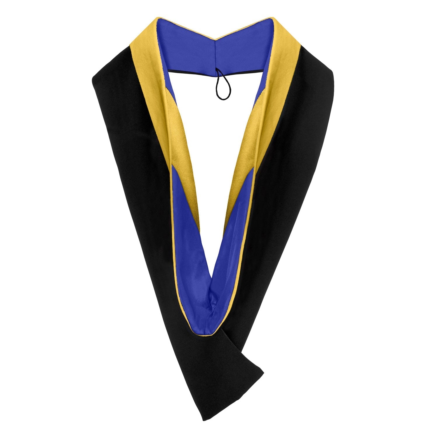 Bachelors Hood For Science, Mathematics, Political Science - Gold/Royal Blue/Gold by Wholesale Grad Supply