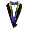 Bachelors Hood For Science, Mathematics, Political Science - Gold/Royal Blue/Green by Wholesale Grad Supply