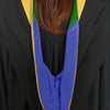 Bachelors Hood For Science, Mathematics, Political Science - Gold/Royal Blue/Green by Wholesale Grad Supply
