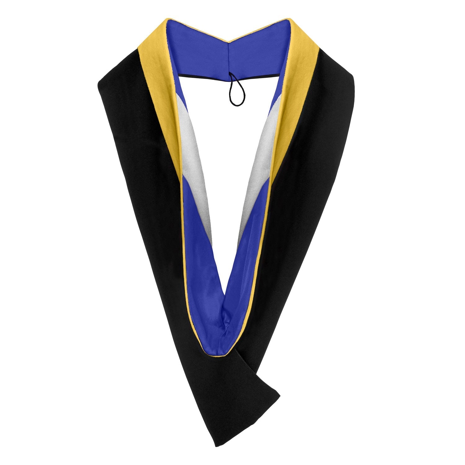 Bachelors Hood For Science, Mathematics, Political Science - Gold/Royal Blue/White by Wholesale Grad Supply
