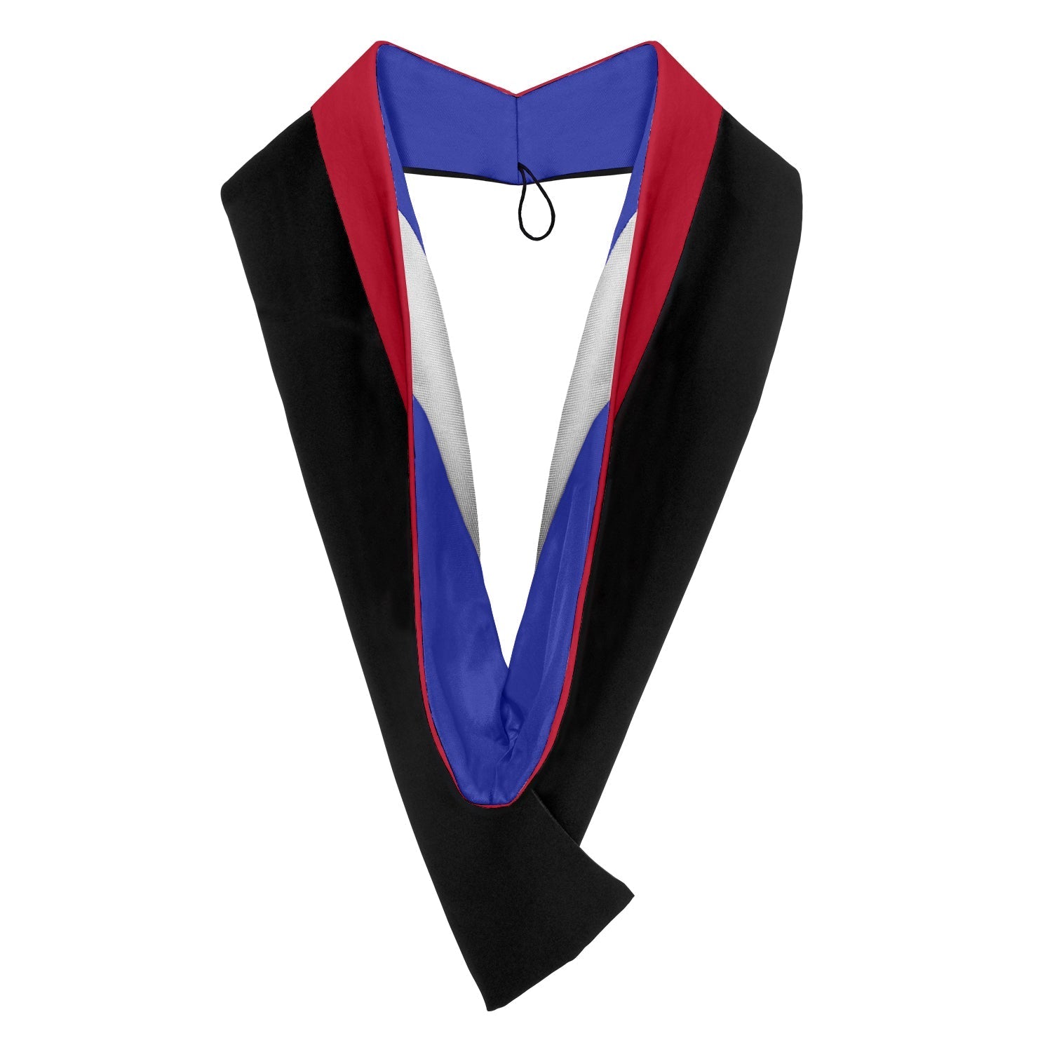 Bachelors Hood For Theology, Divinity, Canon Law, Sacred Theology - Scarlet/Royal Blue/White by Wholesale Grad Supply