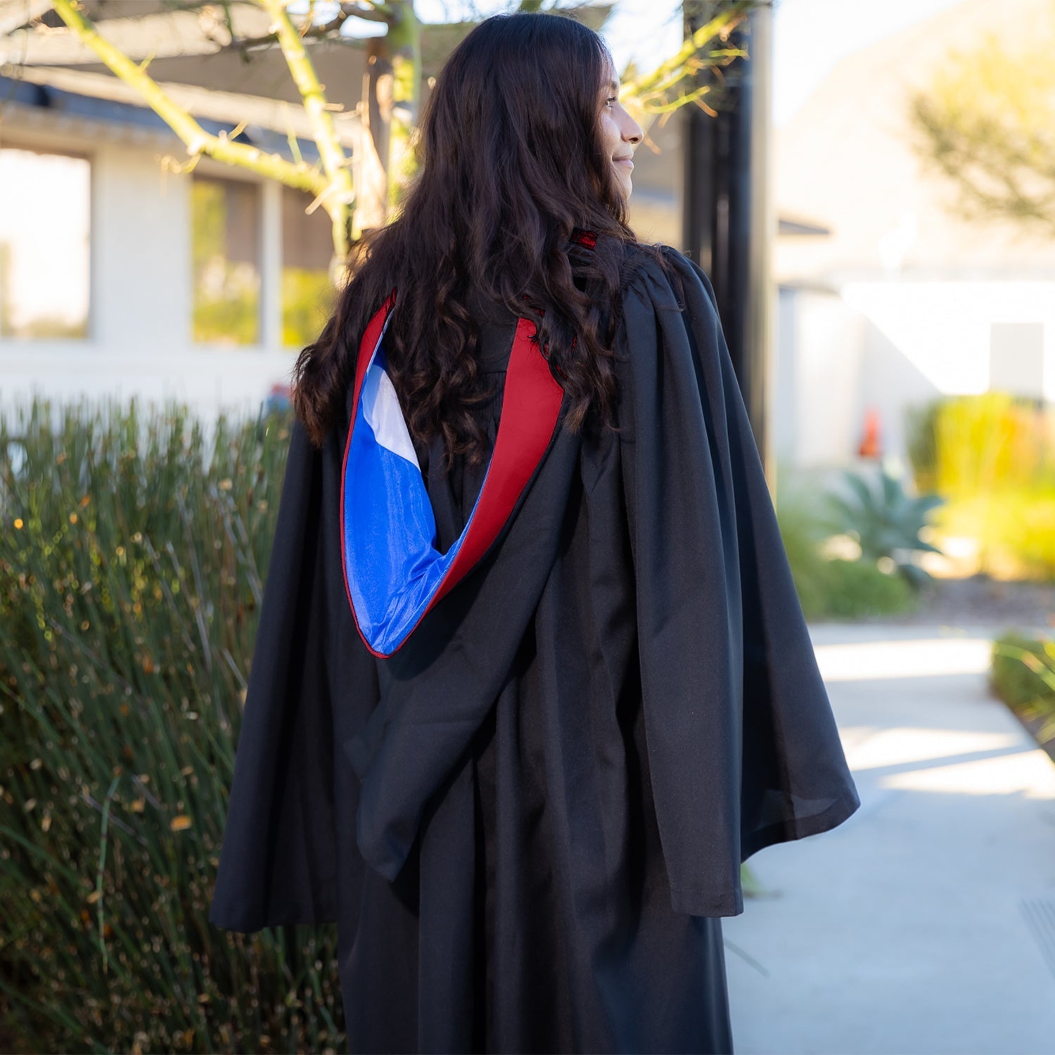 Bachelors Hood For Theology, Divinity, Canon Law, Sacred Theology - Scarlet/Royal Blue/White by Wholesale Grad Supply