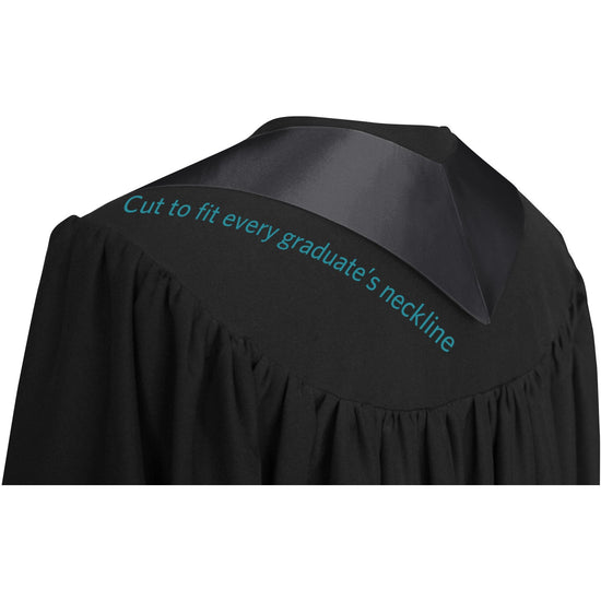 Black Class of 2026 Graduation Stole/Sash with Classic Tips by Wholesale Grad Supply