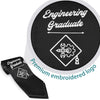 Black Engineering Graduate Stole/Sash with Classic Tips by Wholesale Grad Supply