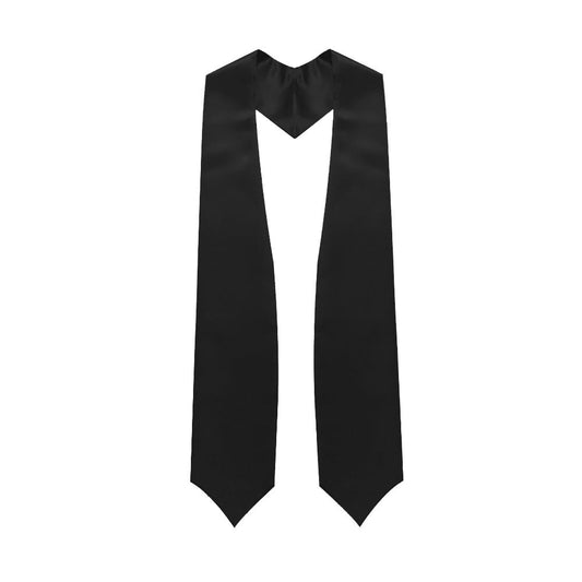 Black Graduation Stole by Wholesale Grad Supply