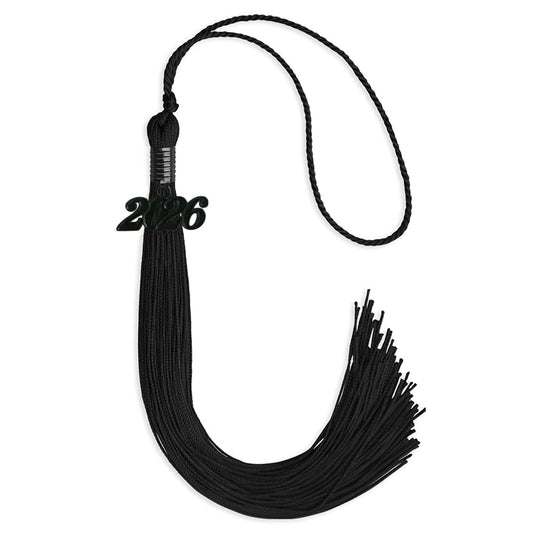 Black Graduation Tassel with Black Bling Charm by Wholesale Grad Supply