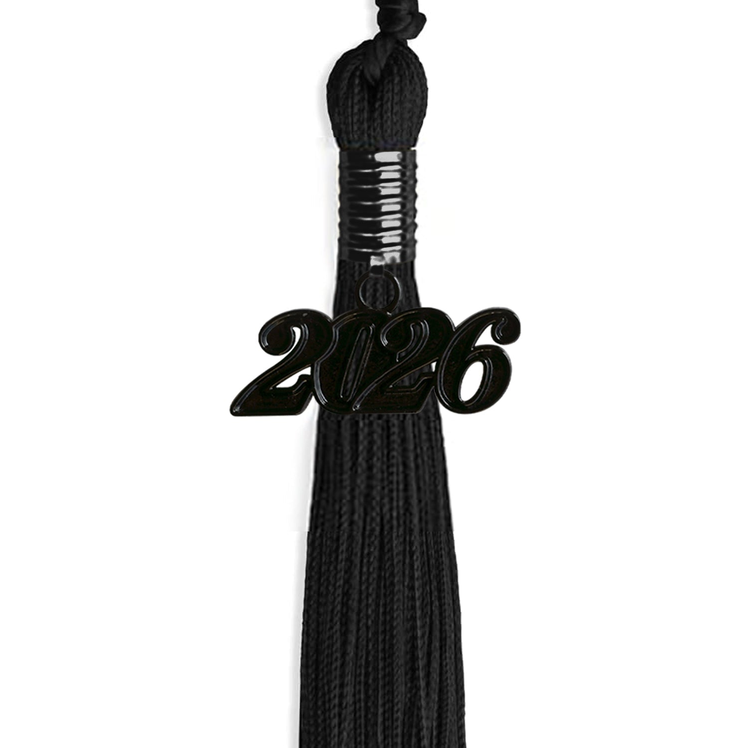 Black Graduation Tassel with Black Bling Charm by Wholesale Grad Supply