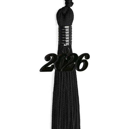 Black Graduation Tassel with Black Bling Charm by Wholesale Grad Supply