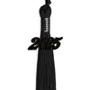 Black Graduation Tassel with Black Bling Charm by Wholesale Grad Supply