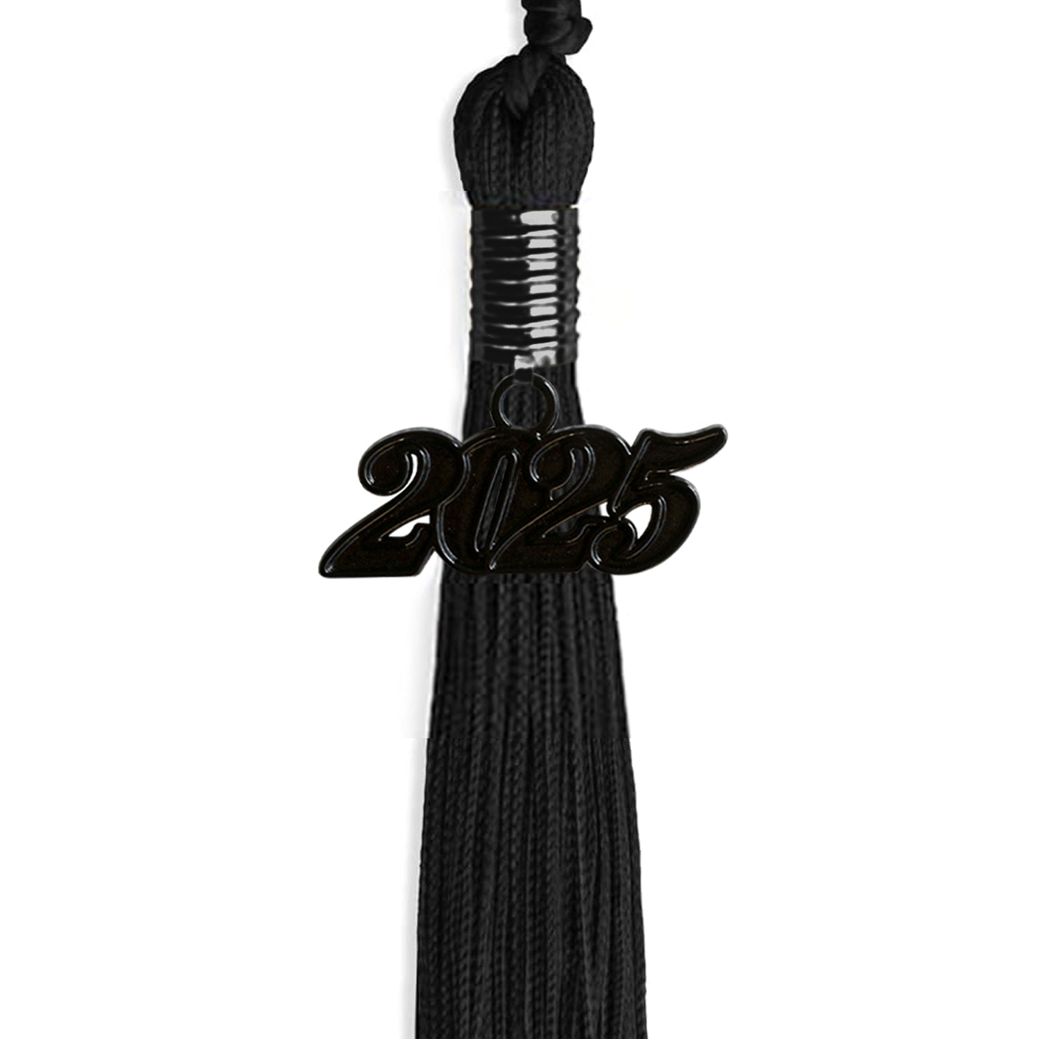 Black Graduation Tassel with Black Bling Charm by Wholesale Grad Supply